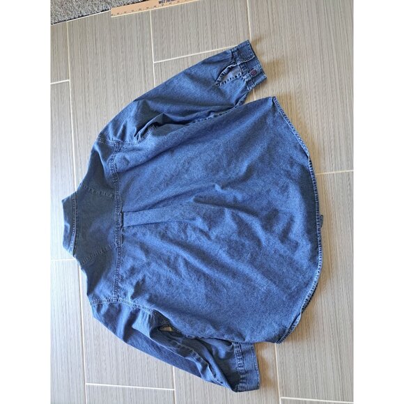 Vtg Bill Blass Womens 3X Embroidered Denim Shirt Button-Up Cotton Floral Boho - Picture 9 of 9